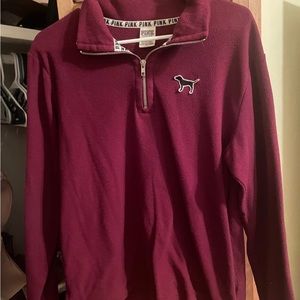 Fleece PINK quarter zip